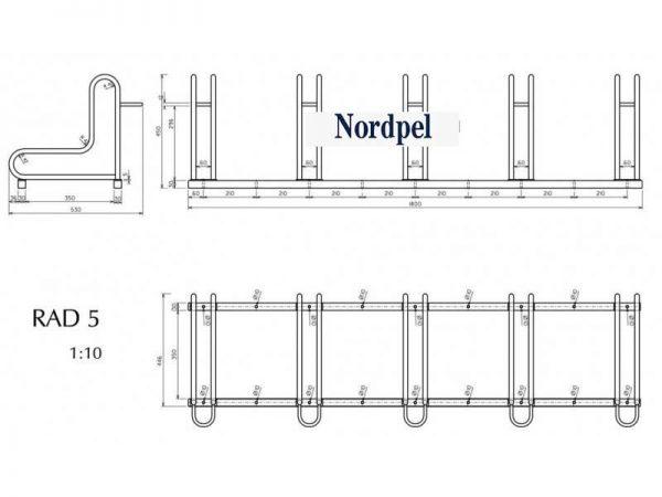 Polkupyöräteline rad-3 mainonnalla