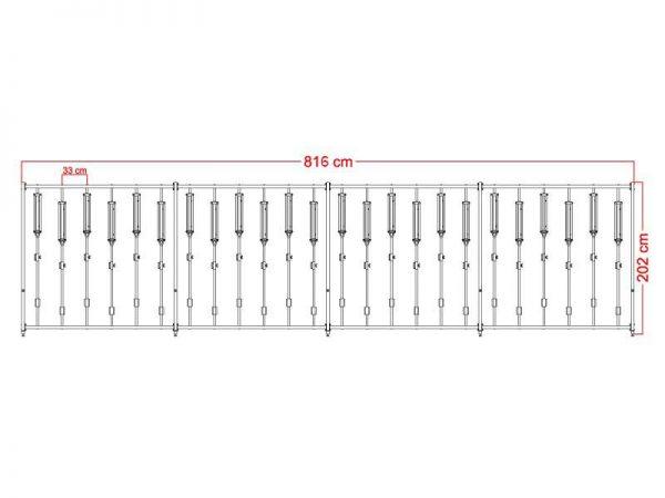 Ripustin lift premium-44 (44 paikkainen) molemminpuolisella rakenteella