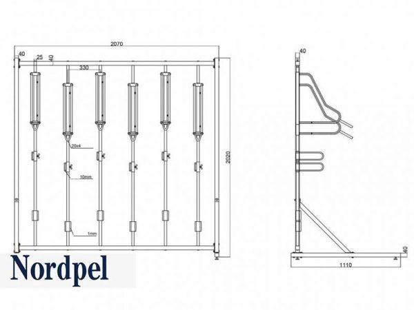 Ripustin lift premium-12 (12 paikkainen) rakenteella