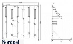 Ripustin lift premium-24 (24 paikkainen) rakenteella